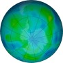 Antarctic ozone map for 2024-02-29